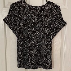 Express Brown and White Dotted Blouse